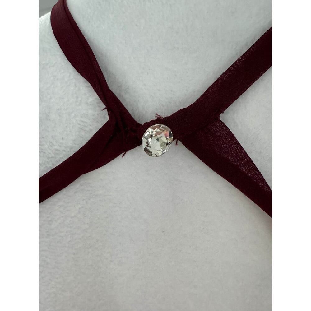 Azazie Bridesmaid Dress Burgundy Long Wedding Guest Formal Open Back Wine Sz A0 - Picture 6 of 16